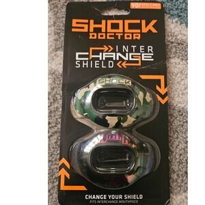 Shock Doctor Inter Change Shield Mouthpiece Lip Guard Camo Gold‎ New